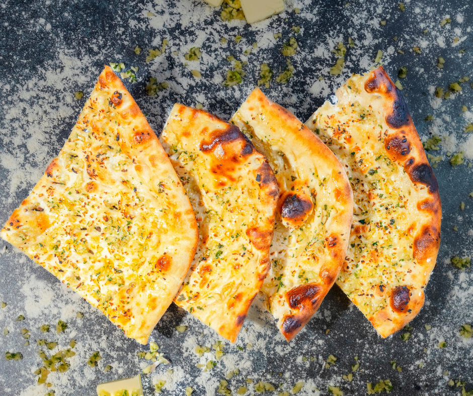 Cheese and Garlic Pita Wedges