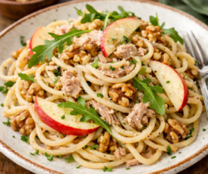 Zingy Tuna Pasta with Apple and Walnuts