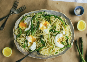 Egg and Asparagus Pasta