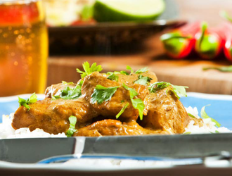 Eggplant and sweet potato curry